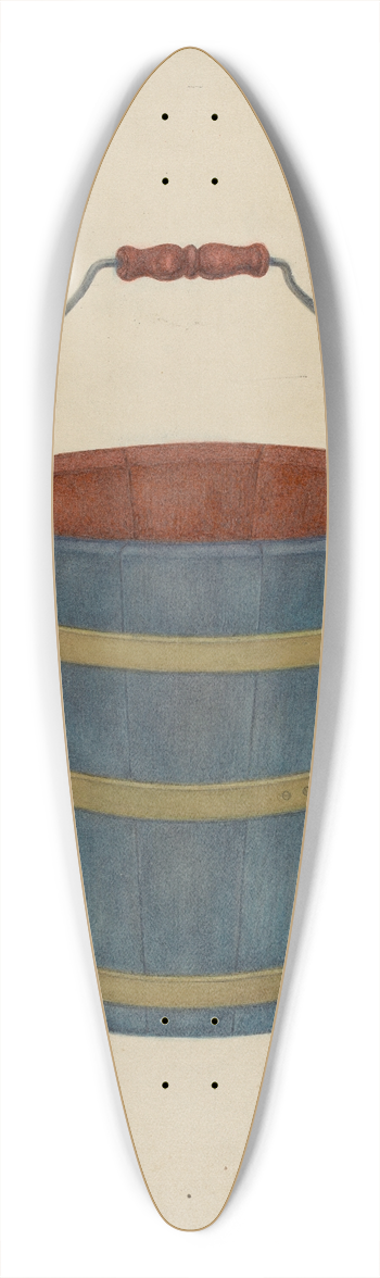 George V. Vezolles - Shaker Bucket 39.3 inch art pintail longboard deck