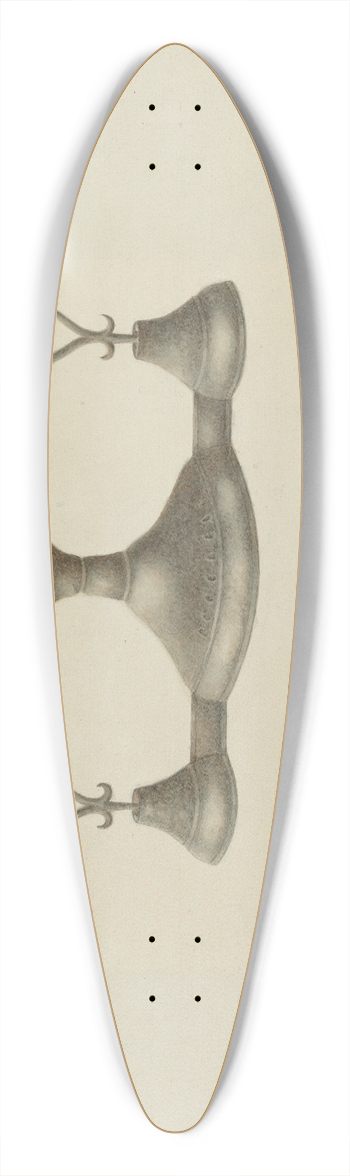 George V. Vezolles - Shaker Scales 39.3 inch art pintail longboard deck