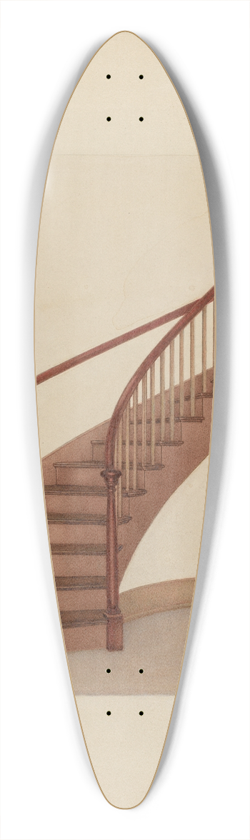 George V. Vezolles - Shaker Spiral Staircase 39.3 inch art pintail longboard deck