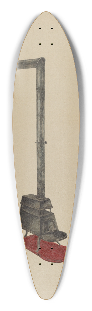 George V. Vezolles - Shaker Stove 39.3 inch art pintail longboard deck