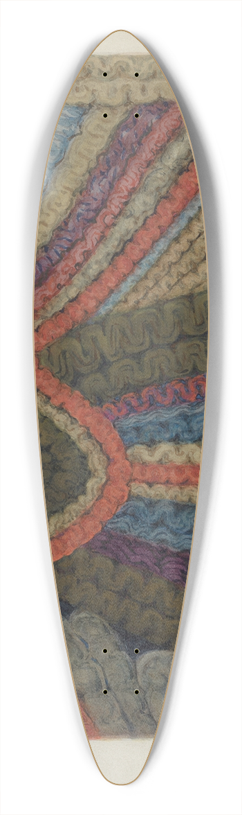 George V. Vezolles - Shaker Woolen Rug 39.3 inch art pintail longboard deck
