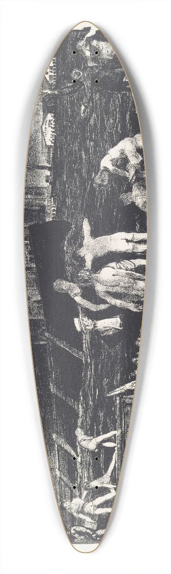 George Wesley Bellows - Splinter Beach 39.3 inch art pintail longboard deck