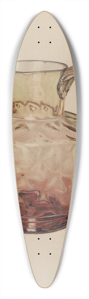 George Yanosko - Pitcher (Amberina) 39.3 inch art pintail longboard deck