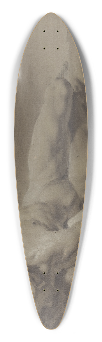 Georg Raphael Donner - A Reclining Male Nude 39.3 inch art pintail longboard deck
