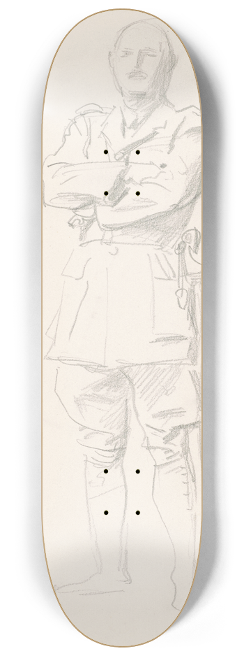 John Singer Sargent - Study of General Louis Botha for General Officers of World War I 8.25 inch art skate deck