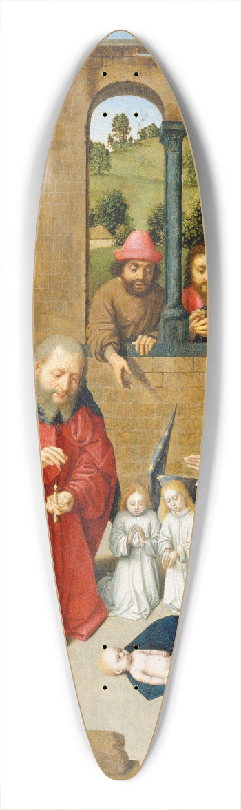 Gerard David - The Nativity 39.3 inch art pintail longboard deck