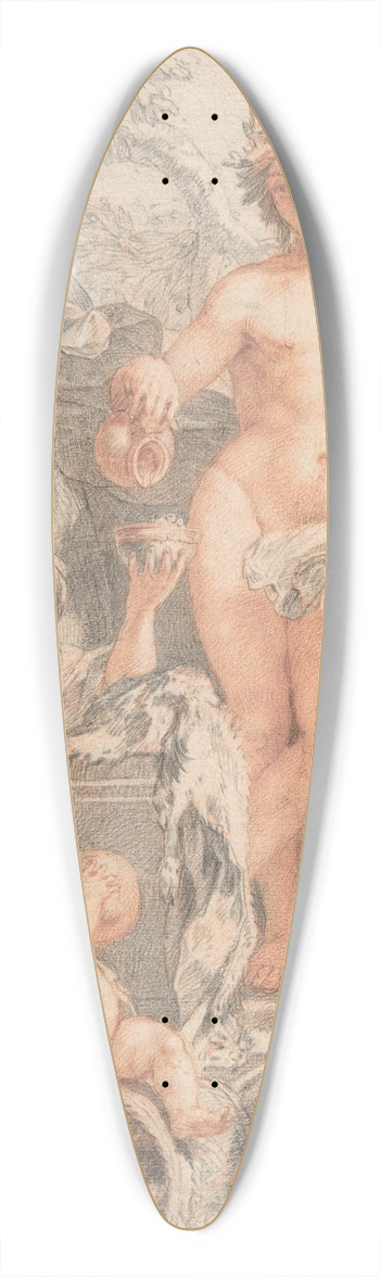 Gerard de Lairesse - Arcadian Scene with Bacchus 39.3 inch art pintail longboard deck
