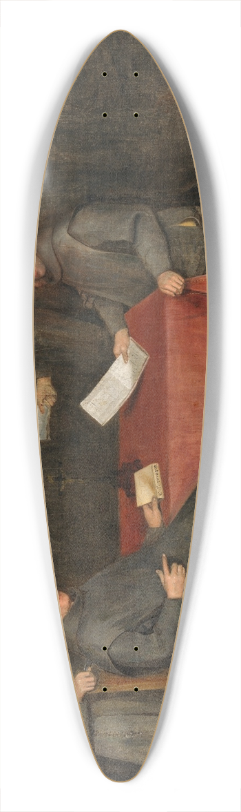 Gerard Ter Borch The Younger - Four Franciscan Monks 39.3 inch art pintail longboard deck