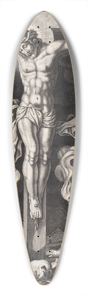Gerhard Altzenbach - Crucifixion 39.3 inch art pintail longboard deck