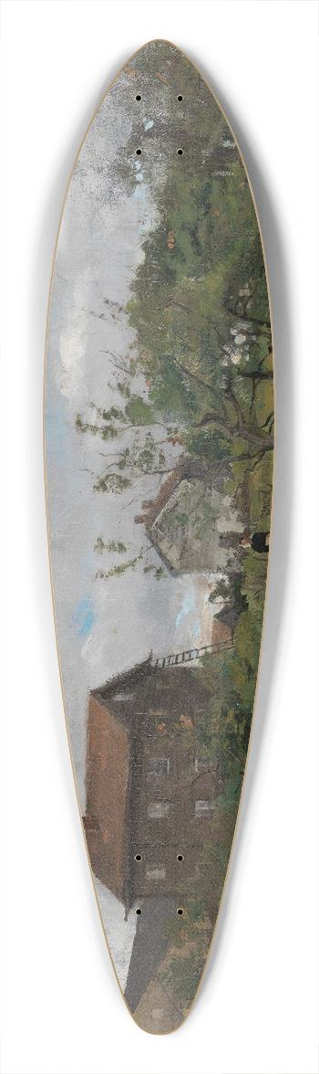 Gerhard Munthe - Farm at Hedmark 39.3 inch art pintail longboard deck