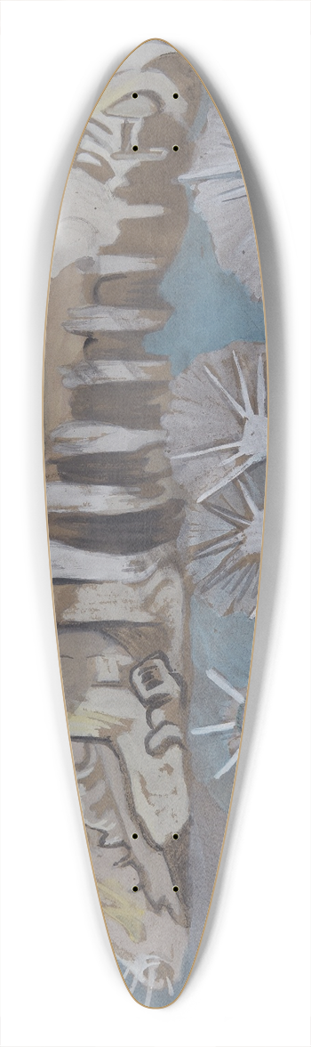 Gerhard Munthe - High Mountains 39.3 inch art pintail longboard deck