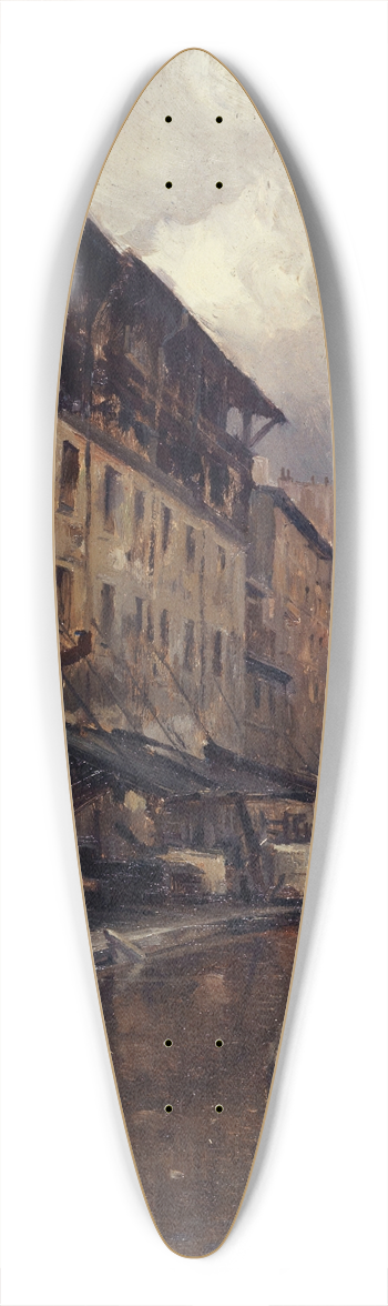 Germain Eugne Bonneton - La Bivre, rue de Valence 39.3 inch art pintail longboard deck