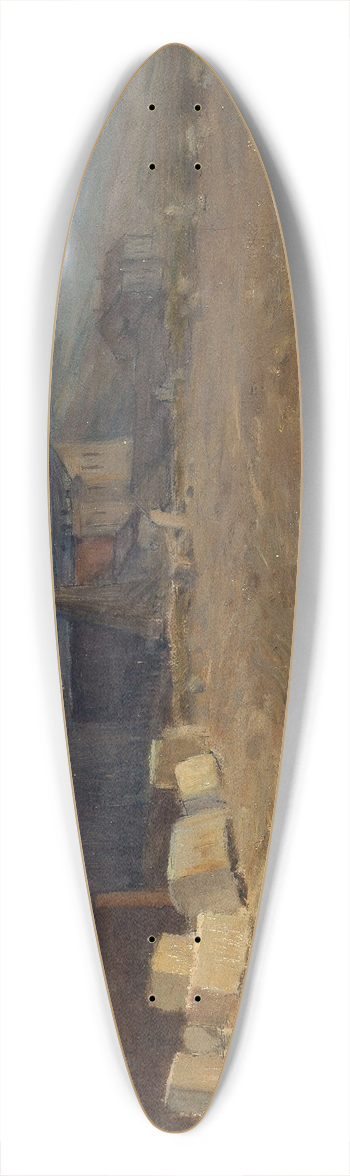 Germain Eugne Bonneton - La Butte aux Cailles 39.3 inch art pintail longboard deck
