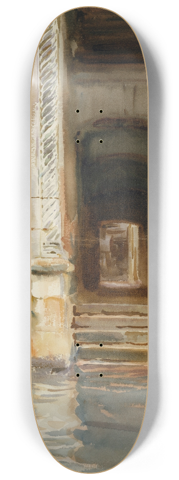 John Singer Sargent - Venetian Passageway 8.25 inch art skate deck