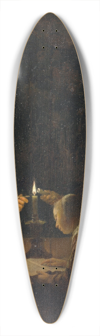 Gerrit Dou - An Evening School 39.3 inch art pintail longboard deck