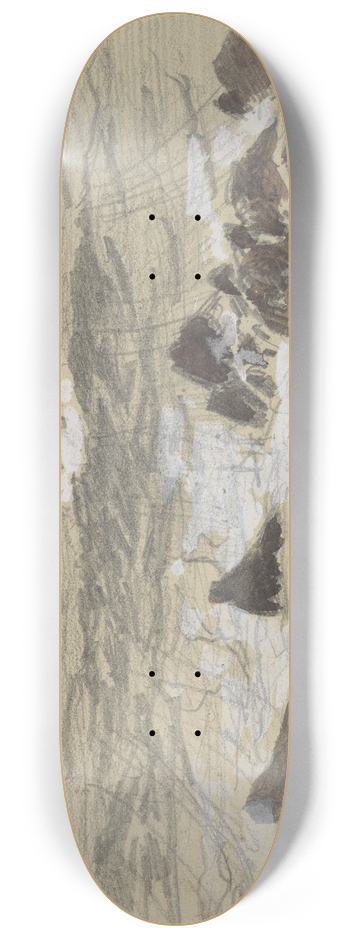 John Singer Sargent - Waves Breaking on Rocks 8.25 inch art skate deck