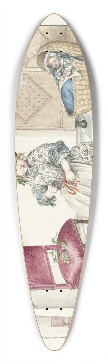Gesina ter Borch - Gerrit en Cornelis Schellinger als kind 39.3 inch art pintail longboard deck