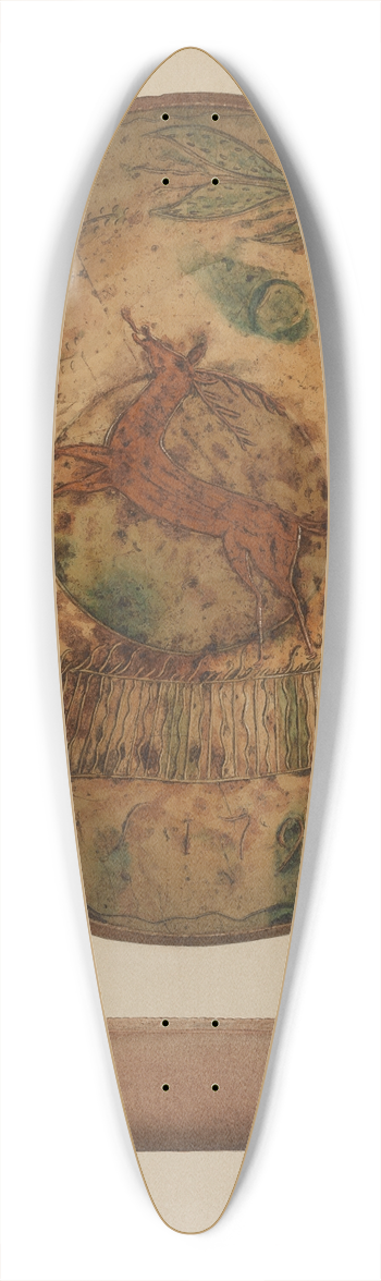 Giacinto Capelli - Pa. German Plate 39.3 inch art pintail longboard deck