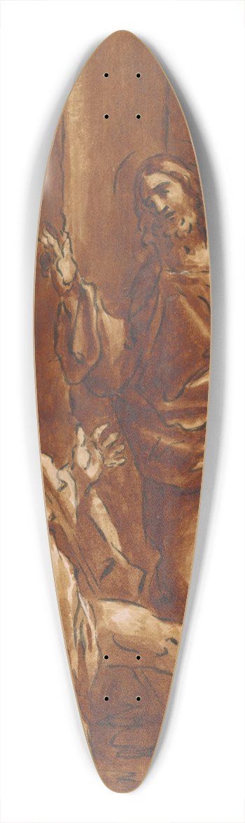 Giacomo Cavedone - Christ Exorcising Devils from a Lame Man 39.3 inch art pintail longboard deck