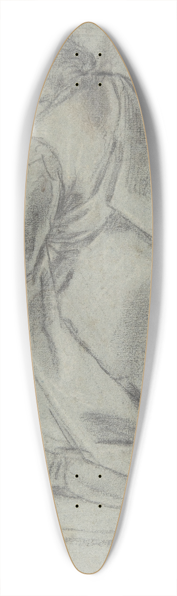 Giacomo Cavedone - Kneeling Youth Facing Left 39.3 inch art pintail longboard deck