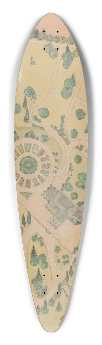 Gilbert Sackerman - Thomas Ingham Estate 39.3 inch art pintail longboard deck