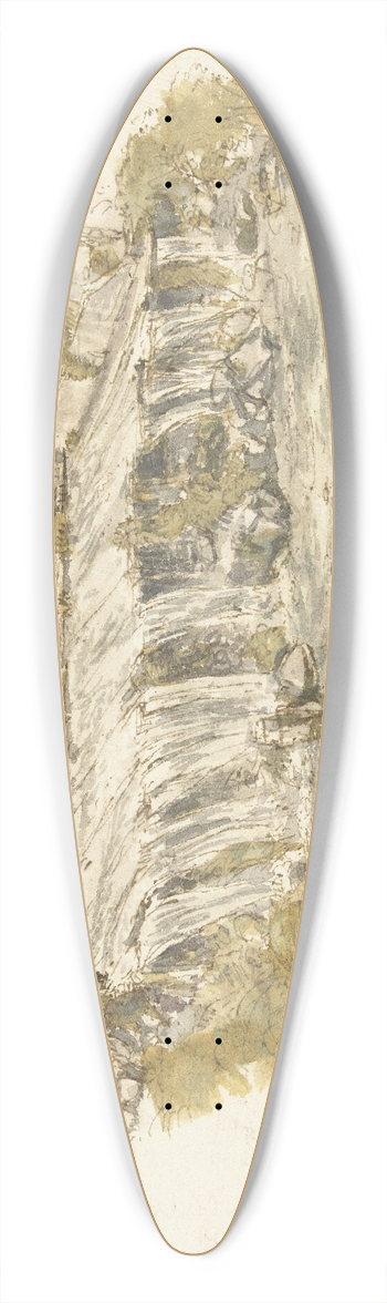 Gillis Neyts - Waterval 39.3 inch art pintail longboard deck
