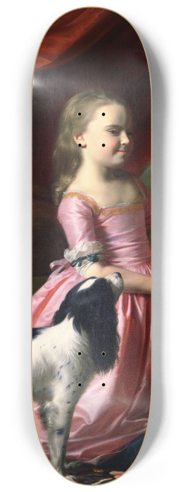 John Singleton Copley - Young Lady With A Bird And A Dog 8.25 inch art skate deck