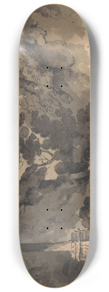 John Skippe - Tall Monument at a Roadside 8.25 inch art skate deck