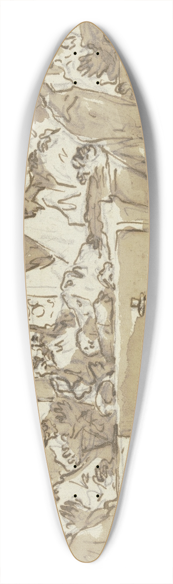 Giovanni Andrea Ansaldo - The Last Supper 39.3 inch art pintail longboard deck