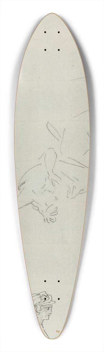 Giovanni Battista Cipriani - Figure Studies (verso) 39.3 inch art pintail longboard deck