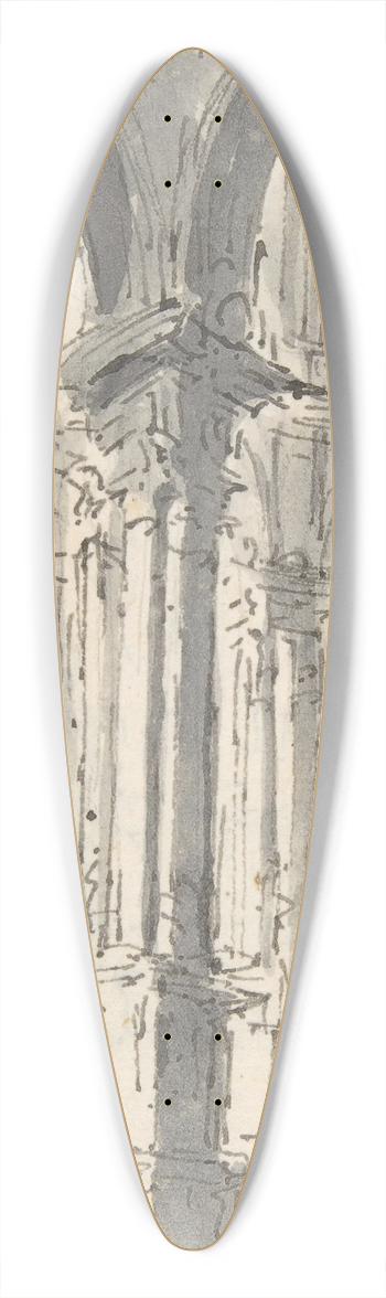 Giovanni Battista Natali III - Design for Stage Set with a Circular Arcade 39.3 inch art pintail longboard deck