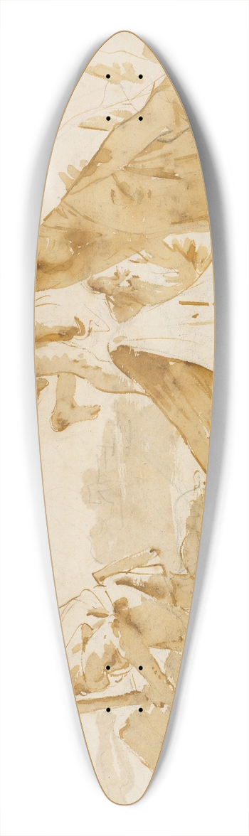 Giovanni Battista Tiepolo - Flight into Egypt 39.3 inch art pintail longboard deck