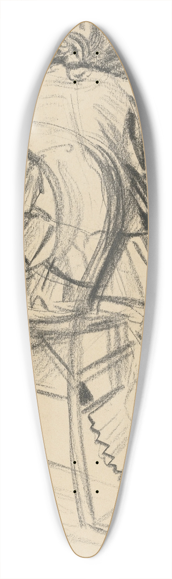 Giovanni Boldini - A Woman Seated Seen from Behind 39.3 inch art pintail longboard deck