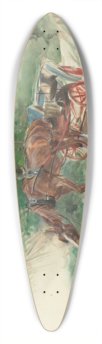 Giovanni Boldini - Horse And Carriage 39.3 inch art pintail longboard deck