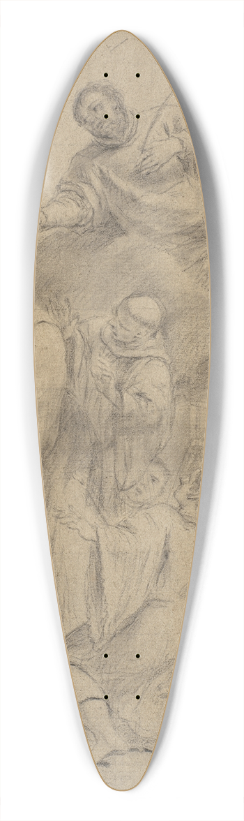 Giovanni Bonati - Den hellige Bernhard redder Sankt Caesarius kranie 39.3 inch art pintail longboard deck