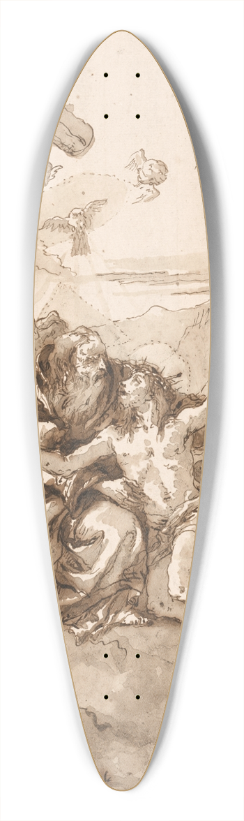 Giovanni Domenico Tiepolo - The Trinity in theClouds 39.3 inch art pintail longboard deck