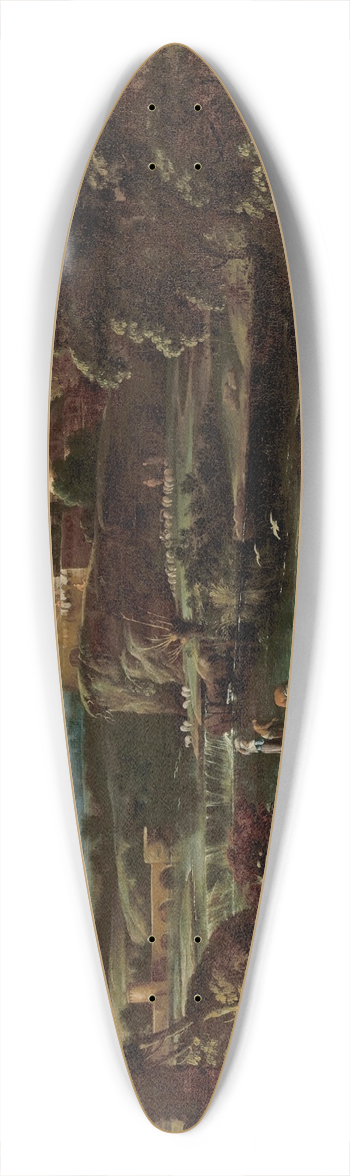 Giovanni Francesco Grimaldi - Classical landscape 39.3 inch art pintail longboard deck