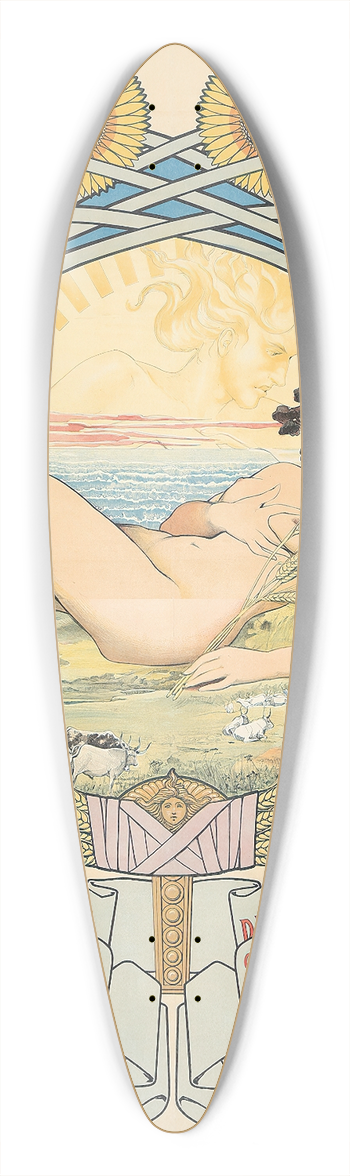 Giovanni Mataloni - Il Mattino 39.3 inch art pintail longboard deck