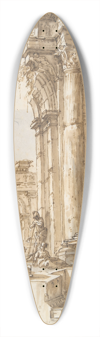 Giovanni Paolo Panini - A RomanCapriccio 39.3 inch art pintail longboard deck