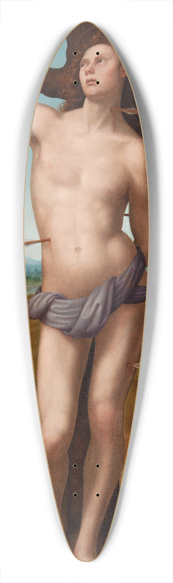 Giuliano Bugiardini - Saint Sebastian 39.3 inch art pintail longboard deck