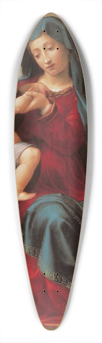 Giuliano Bugiardini - Virgin and child 39.3 inch art pintail longboard deck