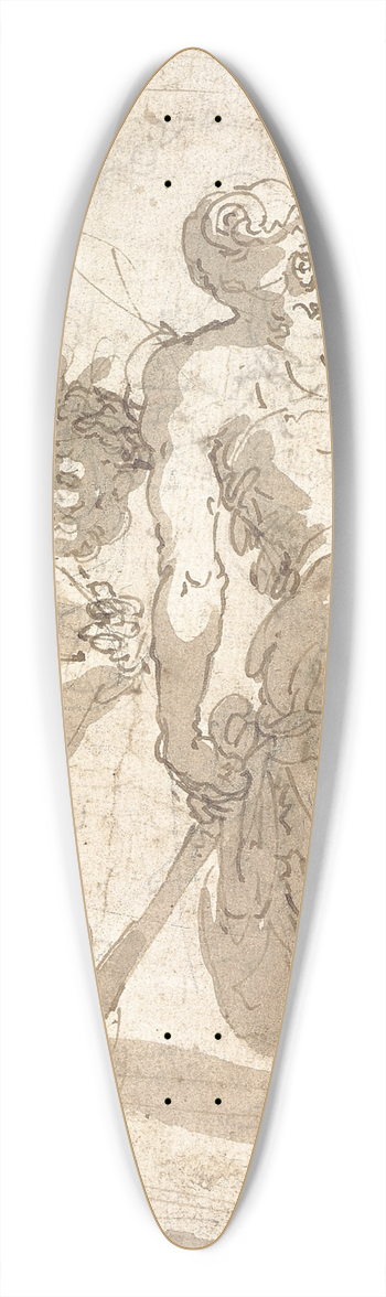 Giulio Benso - Judith med Holofernes hoved 39.3 inch art pintail longboard deck