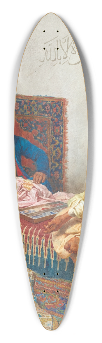 Giulio Rosati - The Backgammon Players 39.3 inch art pintail longboard deck