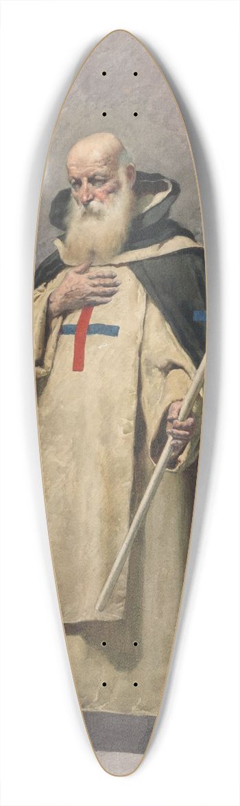Giuseppe Aureli - An Elderly PriestStanding 39.3 inch art pintail longboard deck