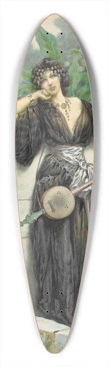 Giuseppe Aureli - Idle Moments 39.3 inch art pintail longboard deck