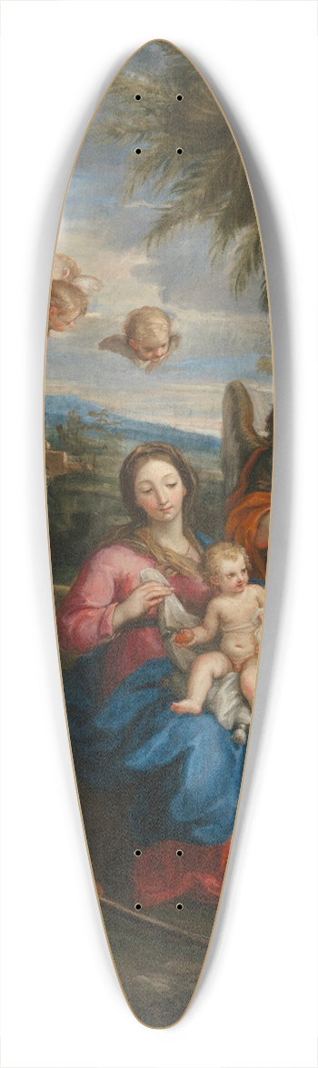 Giuseppe Bartolomeo Chiari - The Rest on the Flight into Egypt 39.3 inch art pintail longboard deck
