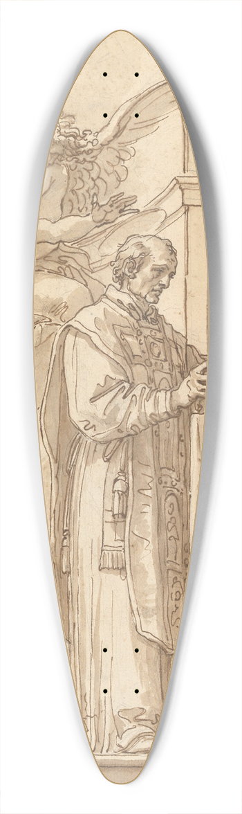 Giuseppe Cades - Blessed Francis Venimbeni Celebrating Mass for souls in Purgatory 39.3 inch art pintail longboard deck