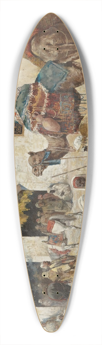 Giuseppe Gabani - Caravan at rest 39.3 inch art pintail longboard deck