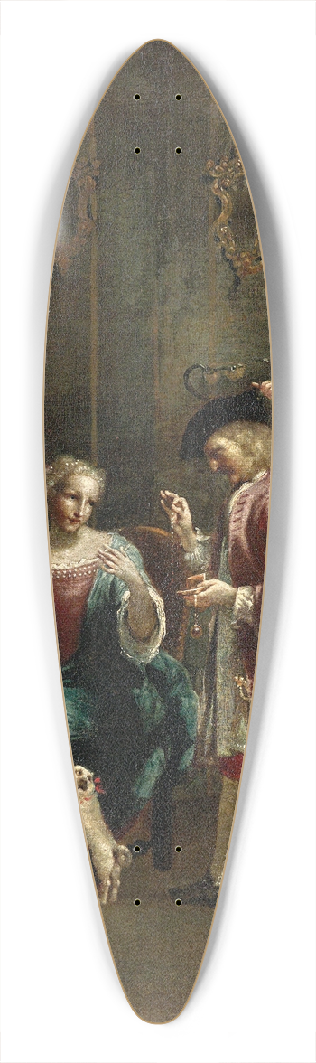 Giuseppe Maria Crespi - Singer At The Spinet With Admirers 39.3 inch art pintail longboard deck