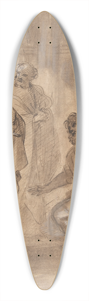 Giuseppe Passeri - Christ and the Centurion 39.3 inch art pintail longboard deck